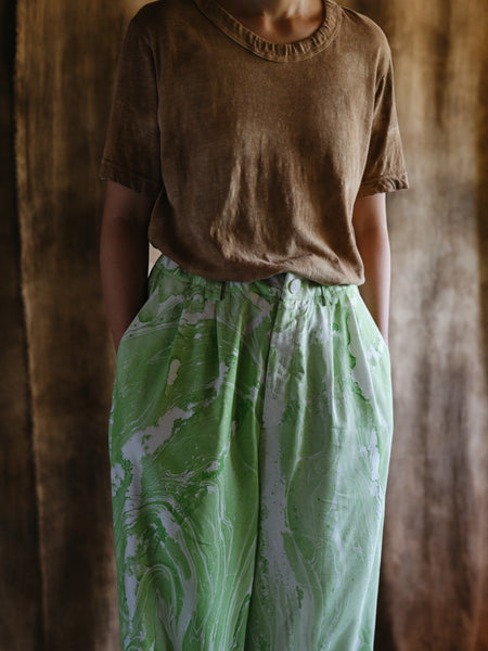 MARU NECK T EARTH DYE