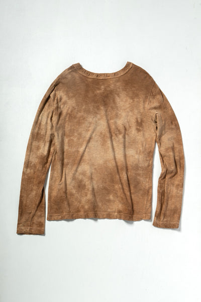 MARU NECK LONG T EARTH DYE