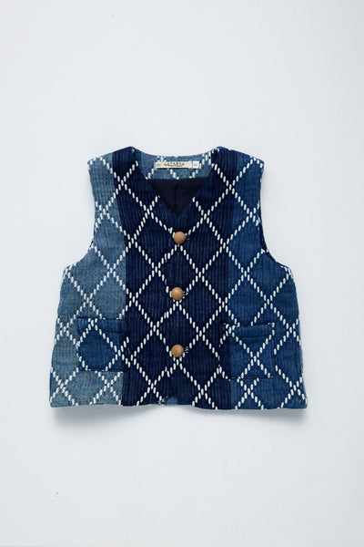 <tc>Kid's Vest - Diamond Sashiko</tc>