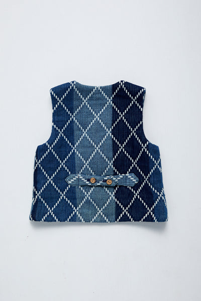 <tc>Kid's Vest - Diamond Sashiko</tc>
