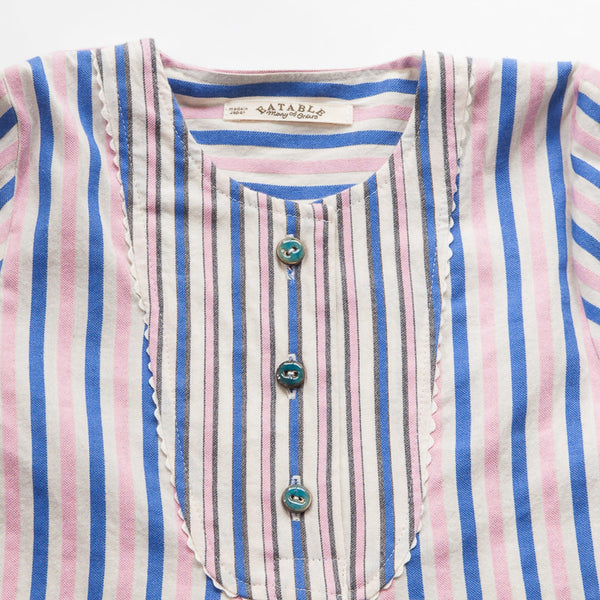 <transcy>Heart Blouse Long Kids - Stripe</transcy>
