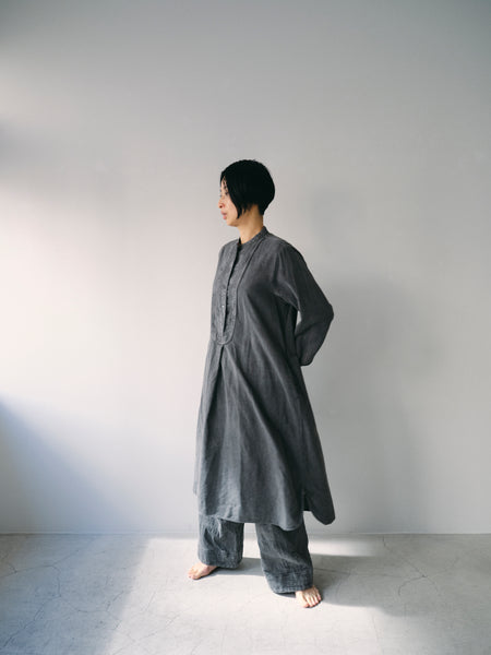 Heart Blouse Long Bicoal / Bamboo Charcoal Dye