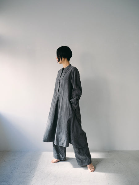 Heart Blouse Long Bicoal / Bamboo Charcoal Dye