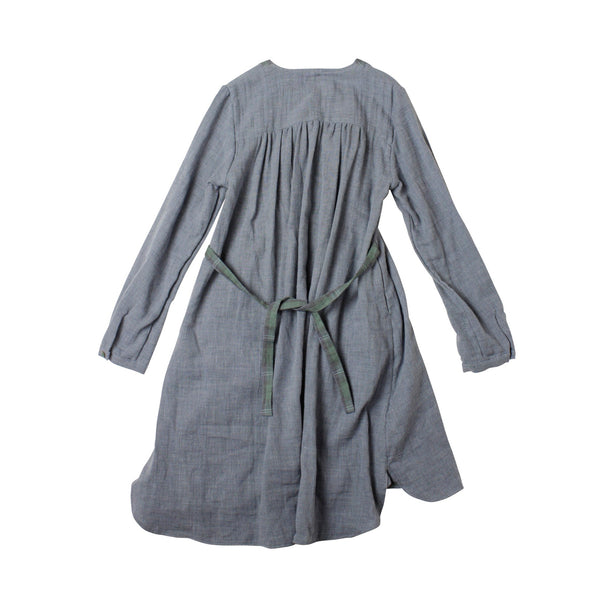 Heart  Blouse Long Kids - Check Gauze