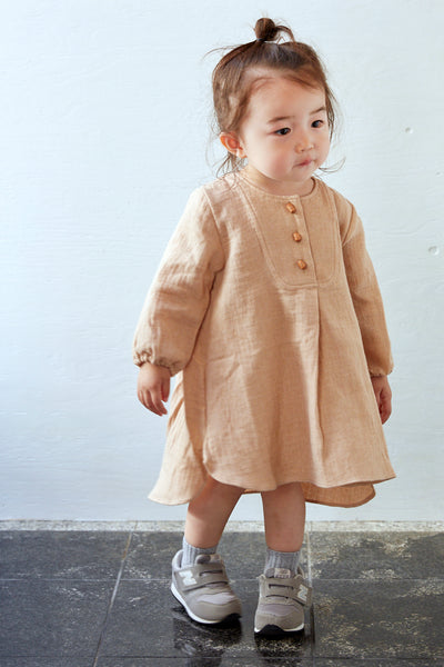 <transcy>Heart Blouse Long Baby -Sally Fox Cotton</transcy>