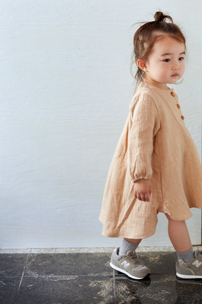 <transcy>Heart Blouse Long Baby -Sally Fox Cotton</transcy>