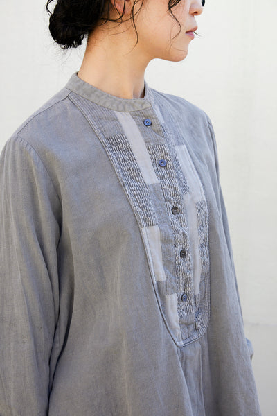 Heart Blouse Long Bicoal / Bamboo Charcoal Dye