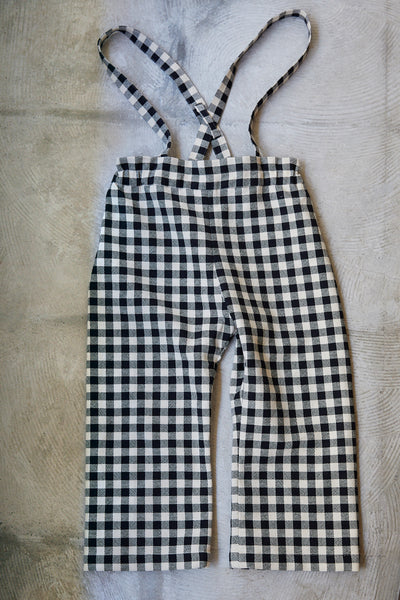 <transcy>KIDS SUSPENDER PANTS - GINGHAM</transcy>