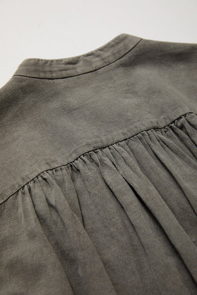 Heart Blouse Long Bicoal / Bamboo Charcoal Dye
