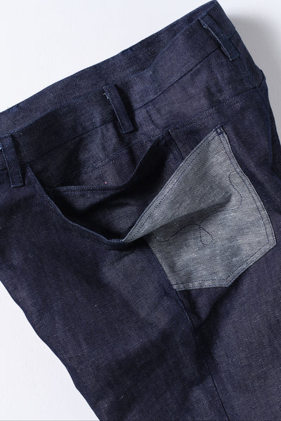 REMAKE PANTS - LINEN DENIM