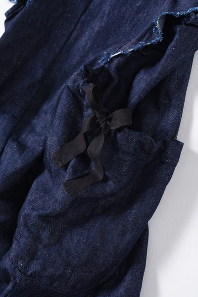 HEART CAPE DRESS - LINEN DENIM