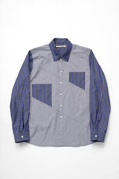 UP DOWN SHIRT STRIPE_RIGHT BUTTON