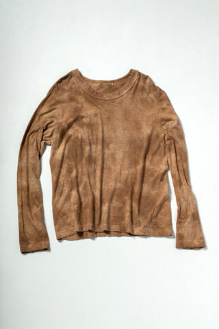 MARU NECK LONG T EARTH DYE